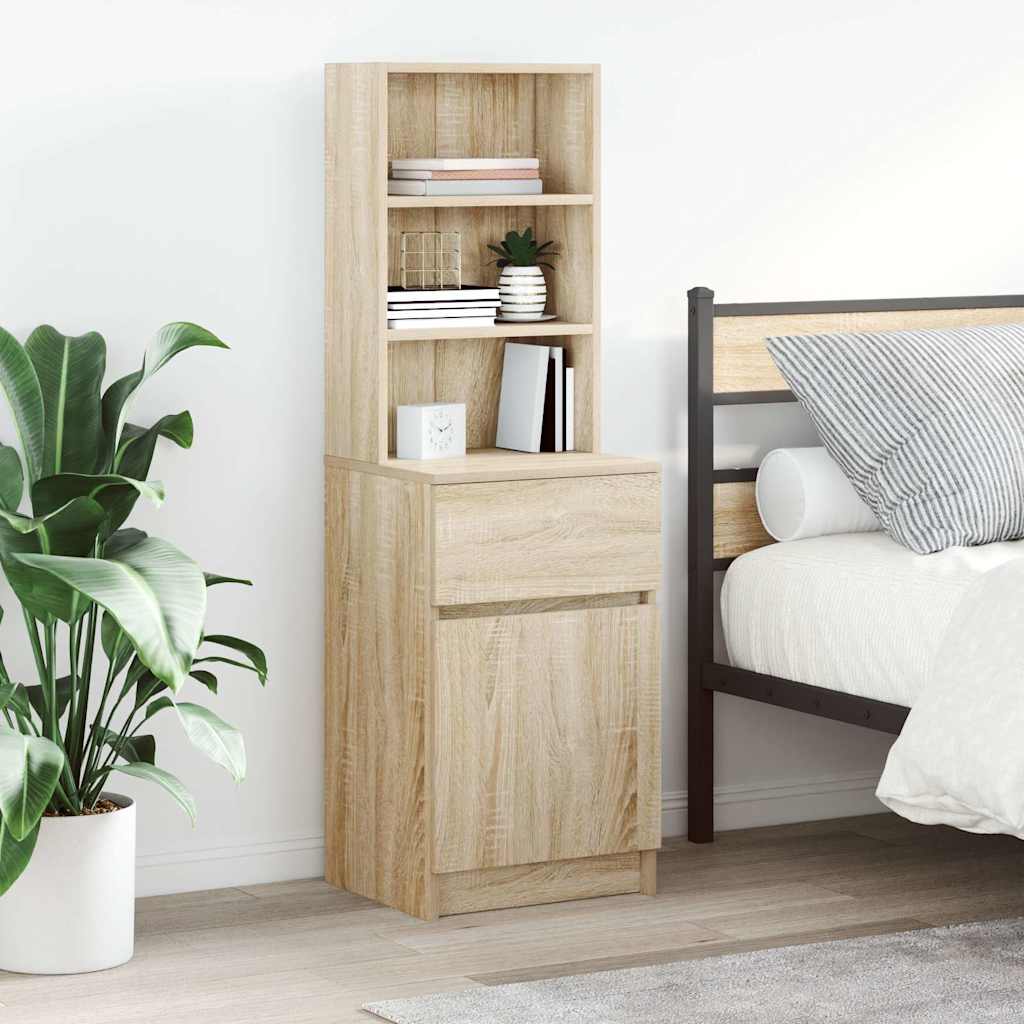 Bedside Cabinet Sonoma Oak 39x35x125 cm Engineered Wood