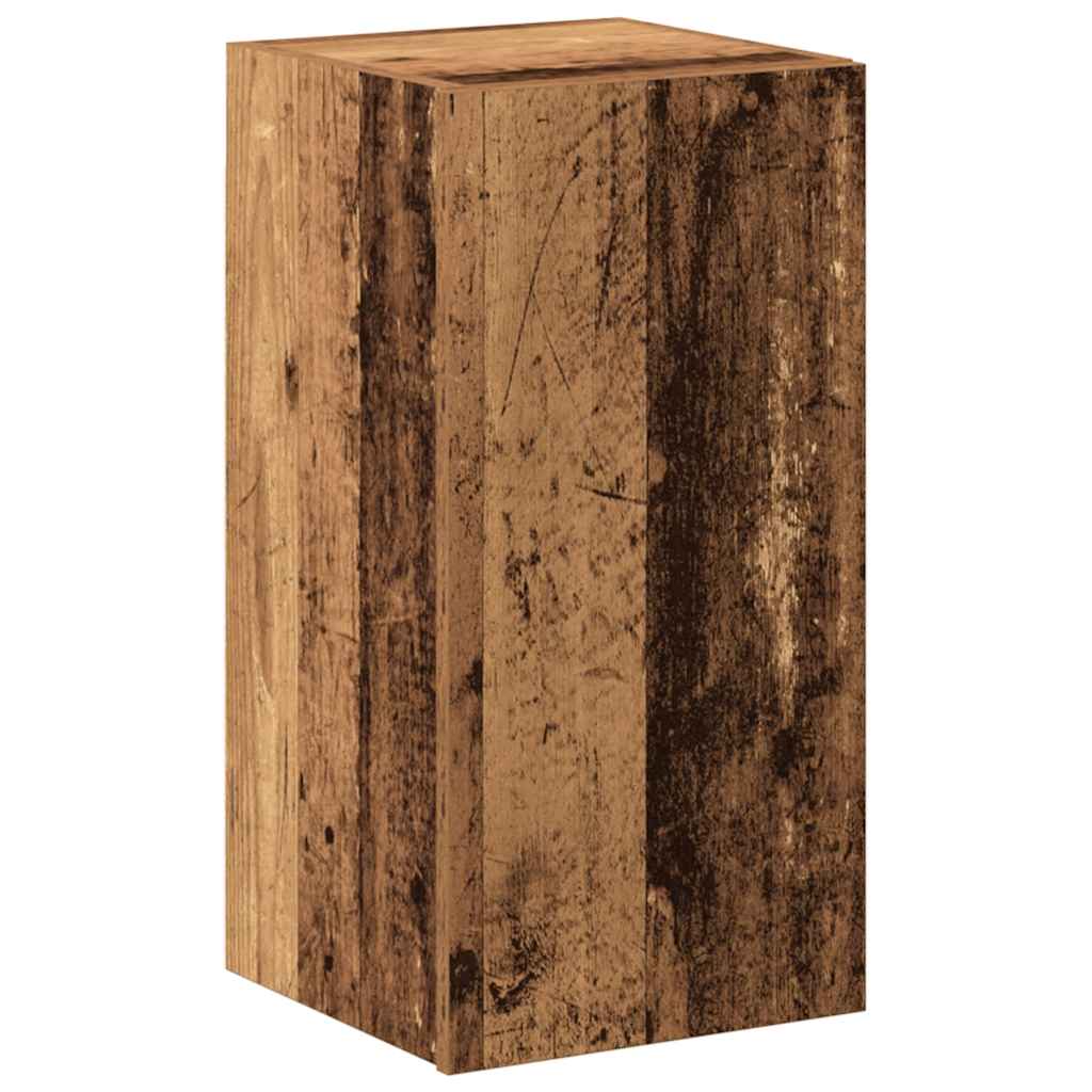 4 Piece TV Cabinet Set Wall-mounted Old Wood Engineered Wood