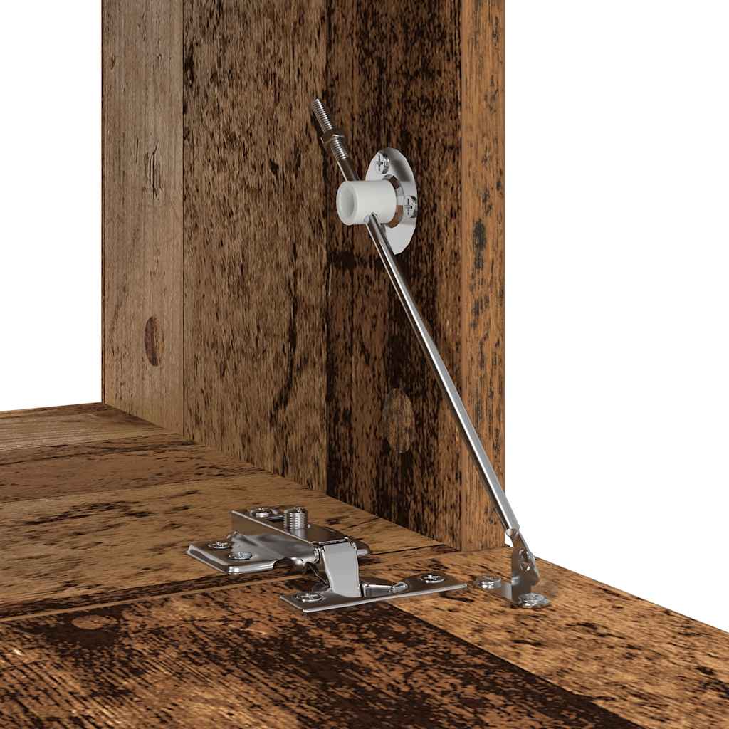 4 Piece TV Cabinet Set Wall-mounted Old Wood Engineered Wood