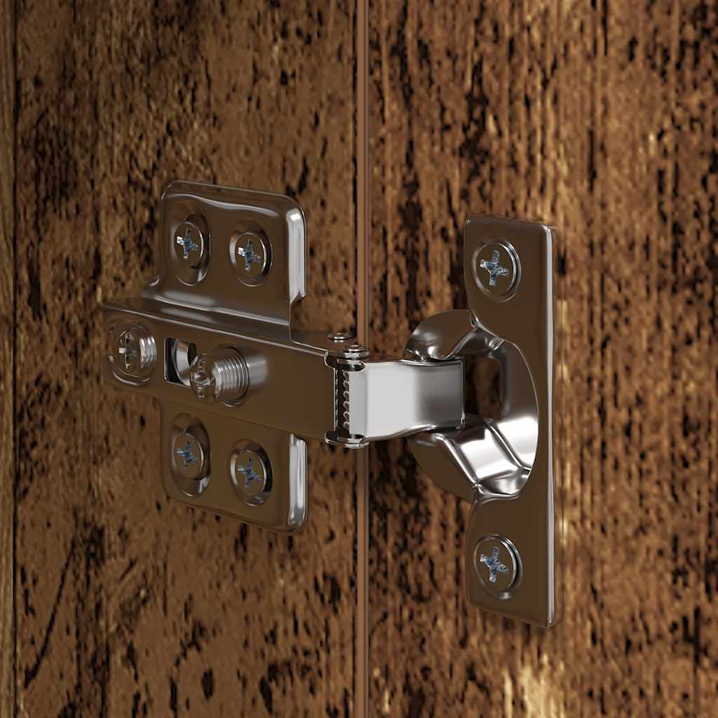 4 Piece TV Cabinet Set Wall-mounted Old Wood Engineered Wood