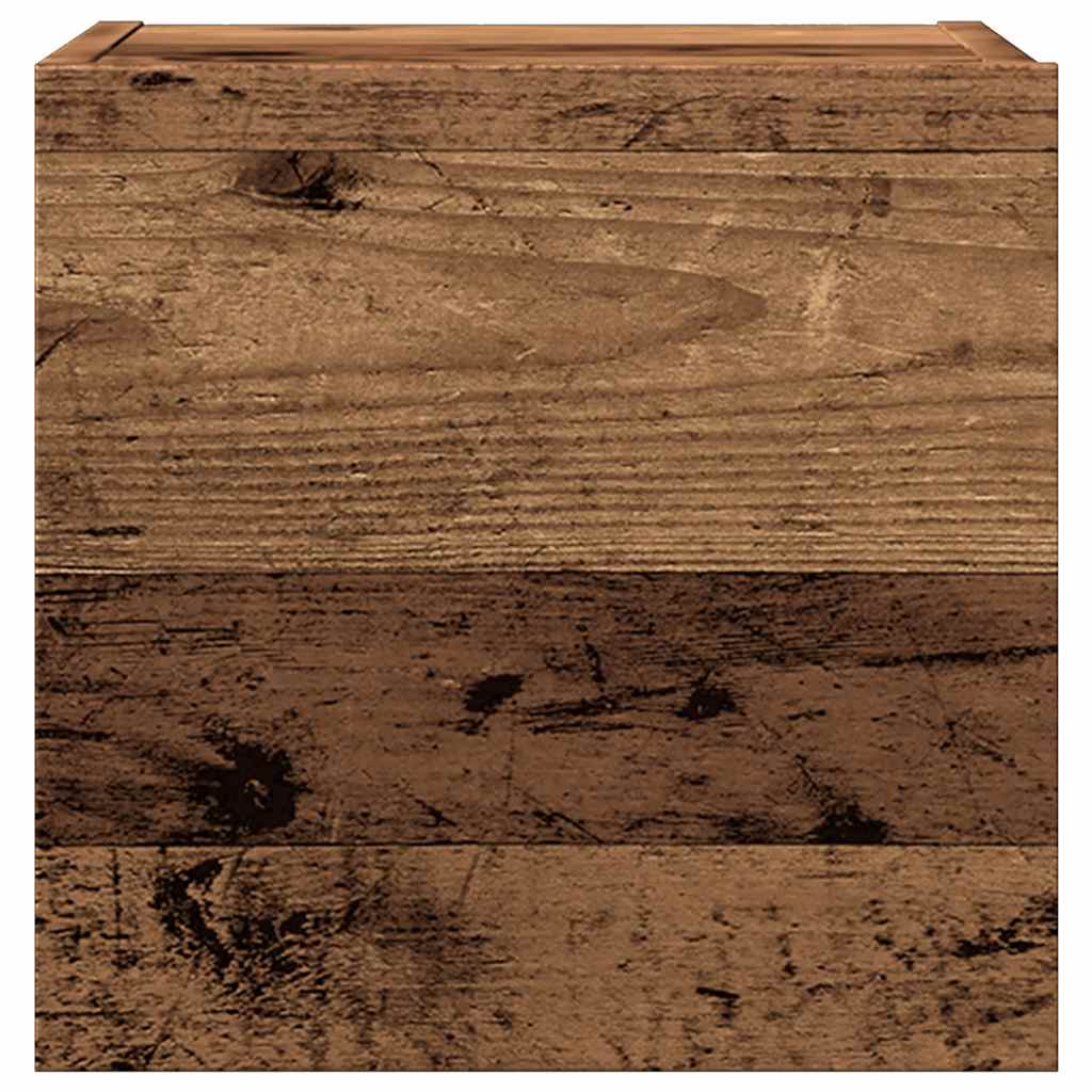 4 Piece TV Cabinet Set Wall-mounted Old Wood Engineered Wood