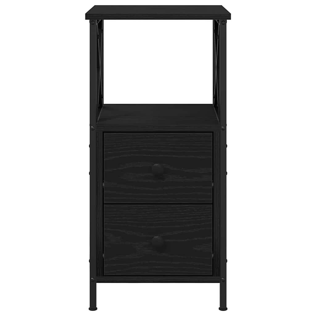 Bedside Cabinet with Drawer Black oak 34 x 35.5 x 70 cm