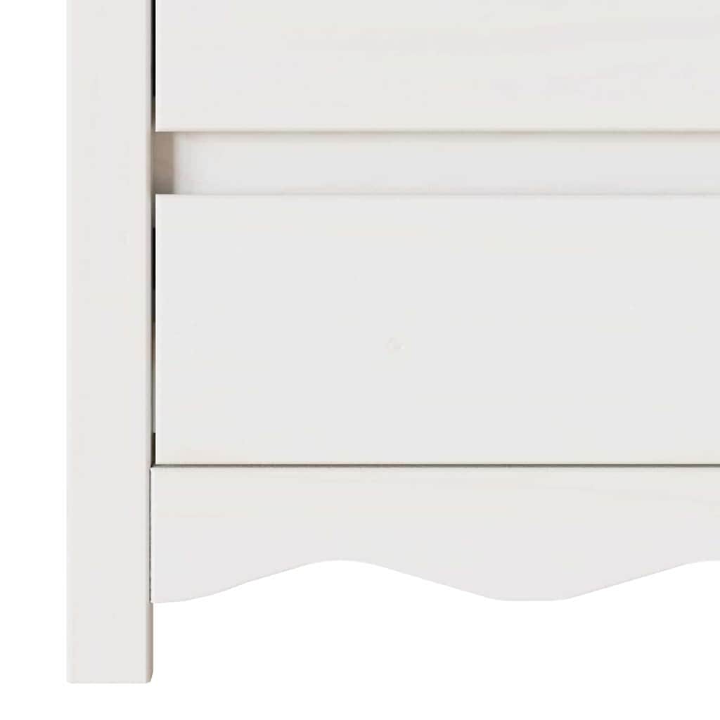 Bedside Cabinet Drammen White 45 x 35 x 56 cm Solid pine wood