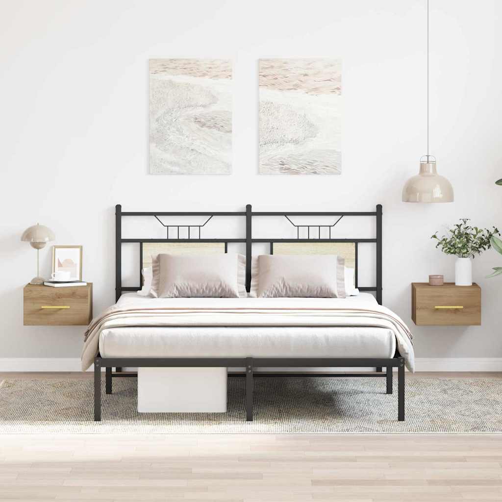 Bedside Cabinet Wall-mounted 2 pcs Artisan Oak 35 x 35 x 20 cm