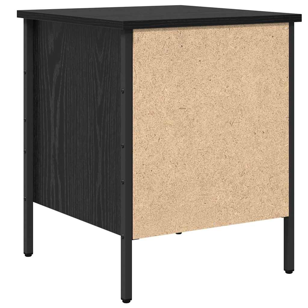 Bedside Cabinet with Drawer Black oak 40 x 42 x 50 cm