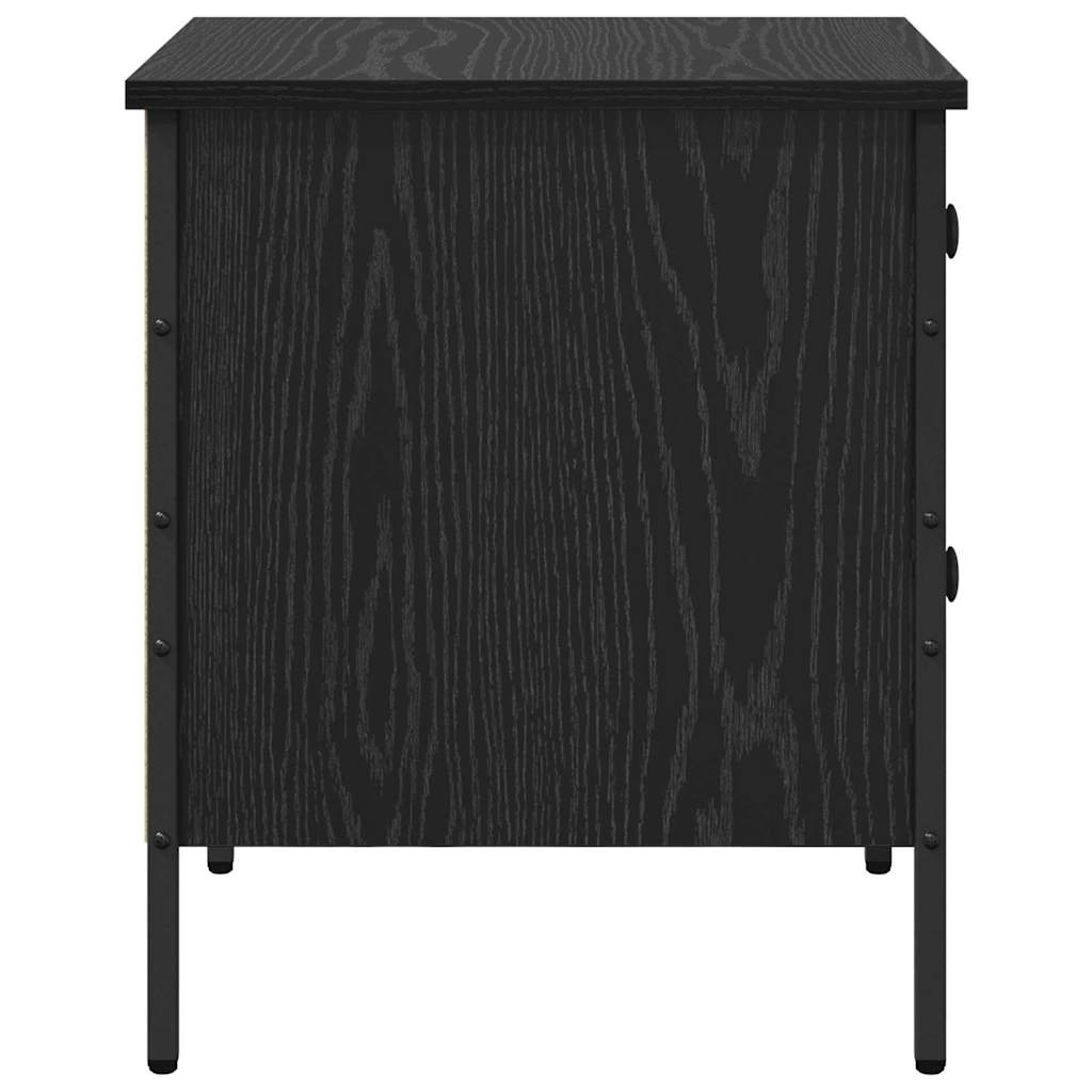 Bedside Cabinet with Drawer Black oak 40 x 42 x 50 cm