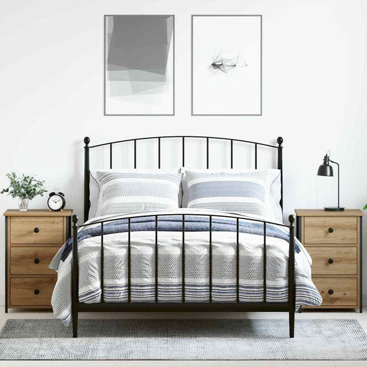 Bedside Cabinet with Drawer Brown Solid Reclaim Wood