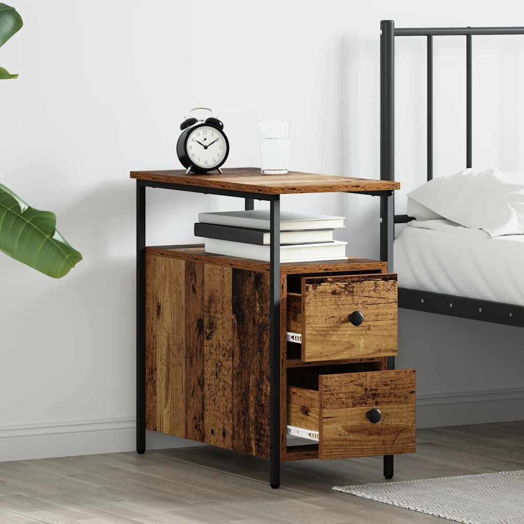 Bedside Cabinet Old wood 30 x 60 x 60 cm Engineered wood