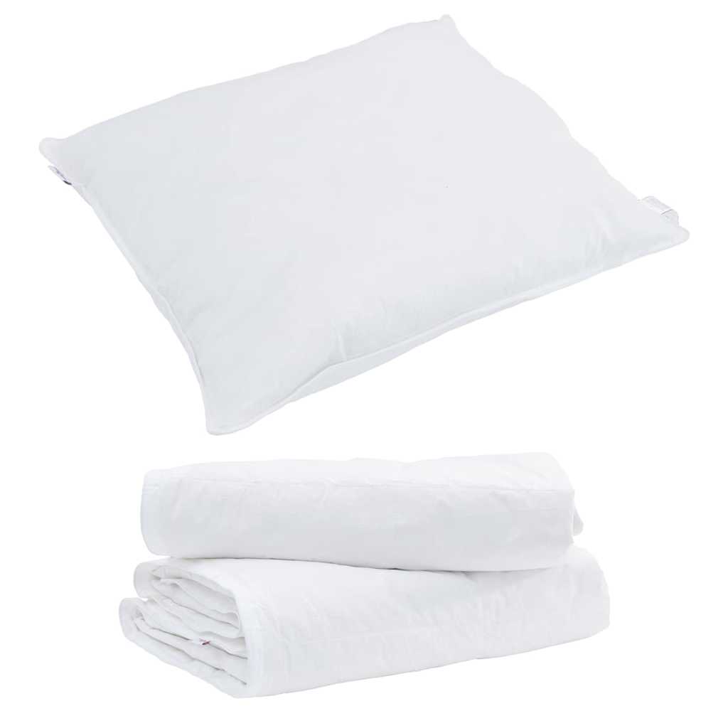 2-in-1 Duvet with Pillow 2 pcs White Down Feather