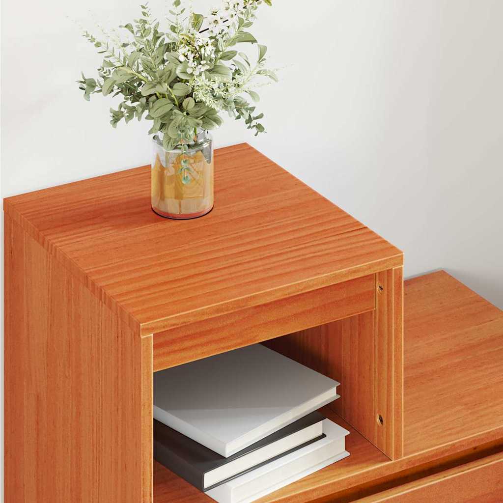Bedside Cabinet Wax brown 60 x 34 x 51 cm Solid pinewood