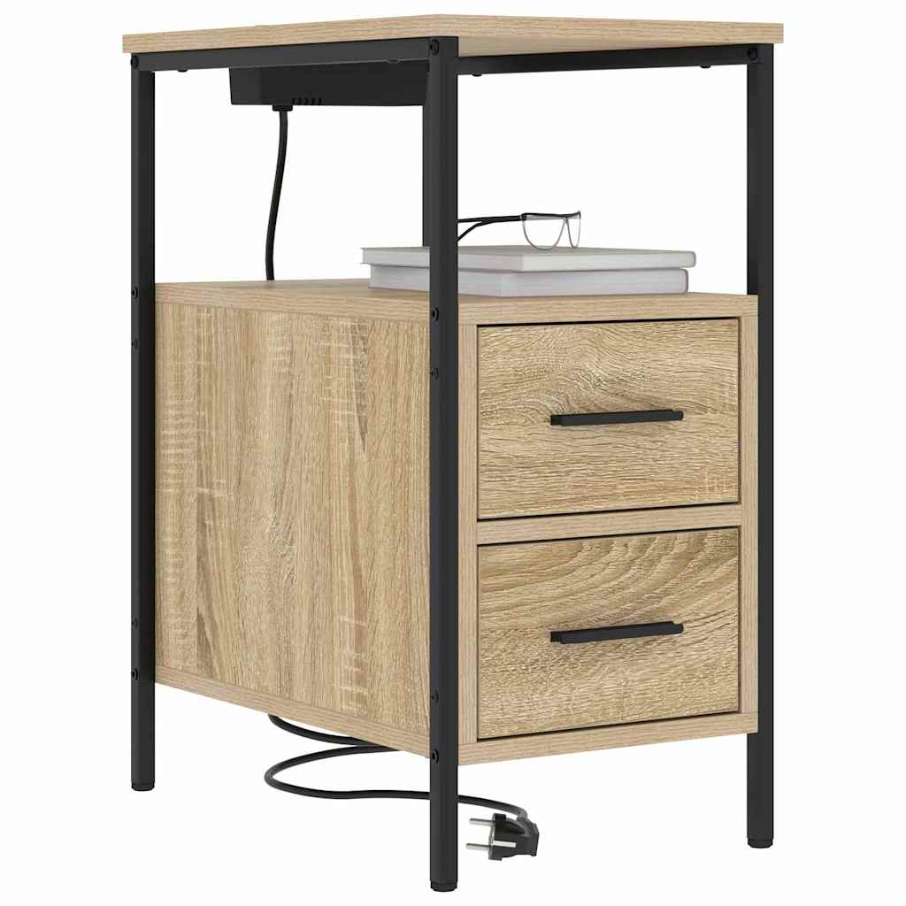 Bedside Cabinet Sonoma Oak 30 x 48 x 61 cm Engineered Wood