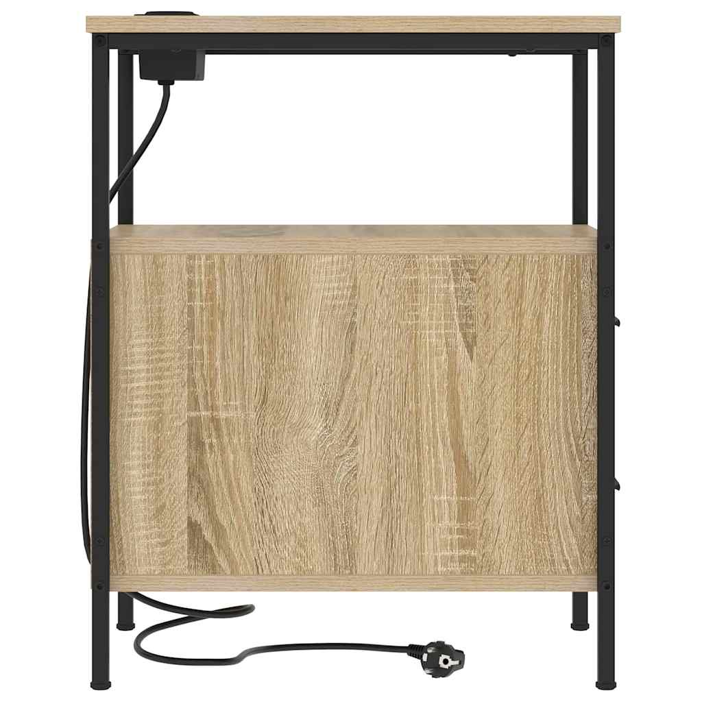 Bedside Cabinet Sonoma Oak 30 x 48 x 61 cm Engineered Wood