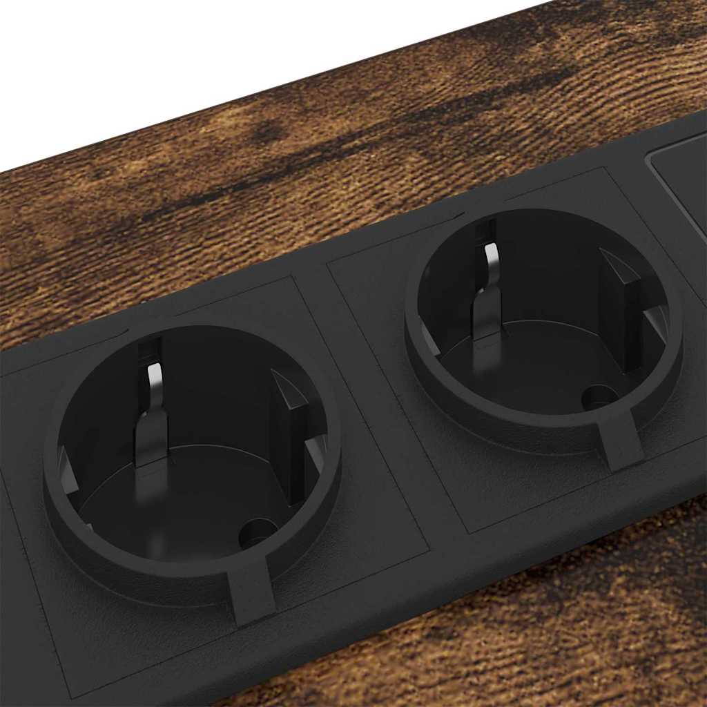 Bedside Cabinet Smoked Oak 30 x 48 x 61 cm Engineered Wood