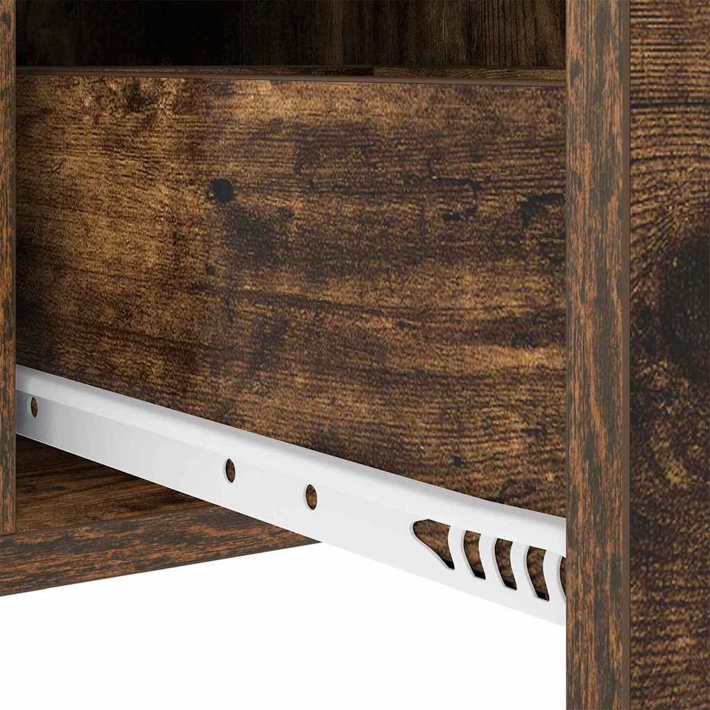 Bedside Cabinet Smoked Oak 30 x 48 x 61 cm Engineered Wood