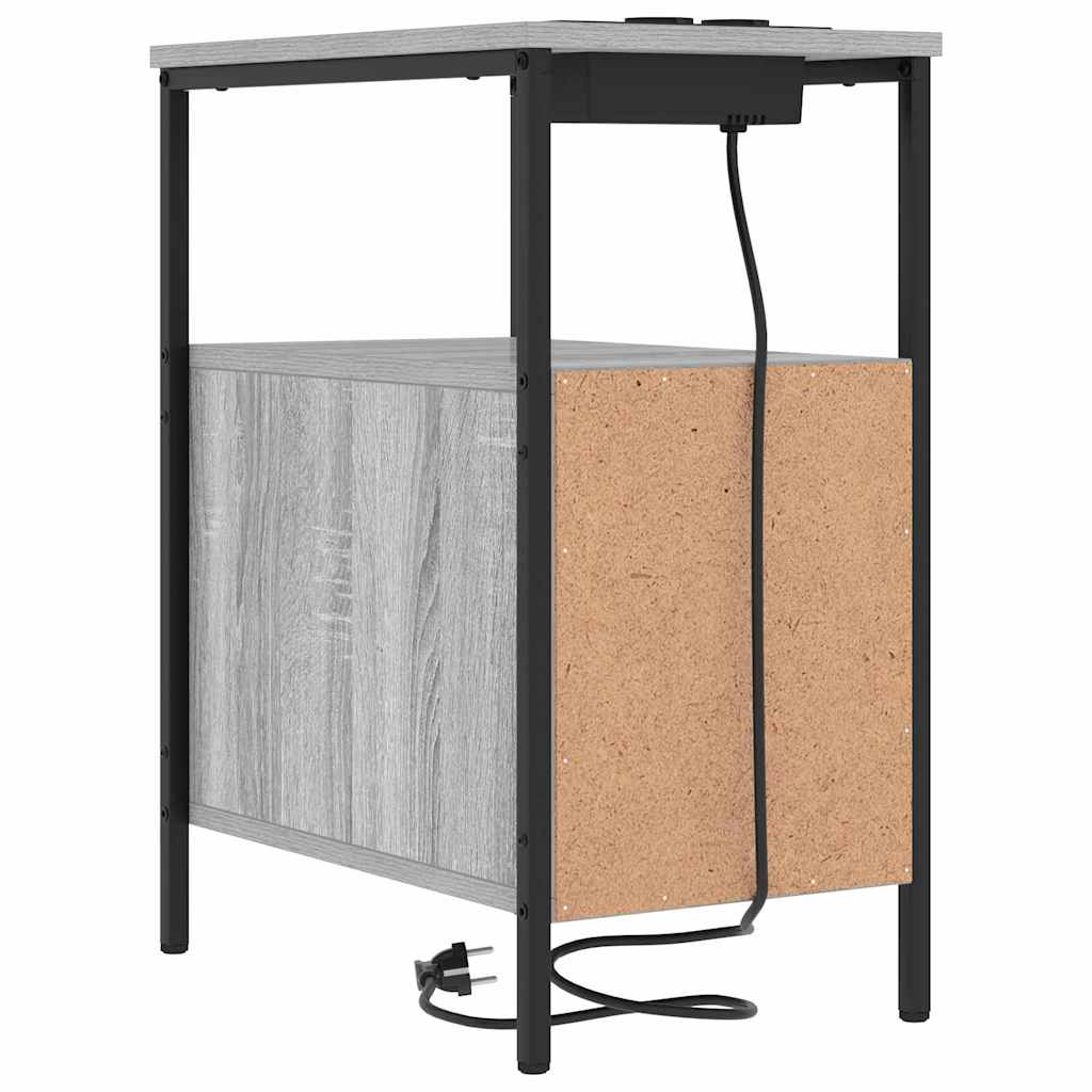 Bedside Cabinet Grey Sonoma 30 x 48 x 61 cm Engineered Wood
