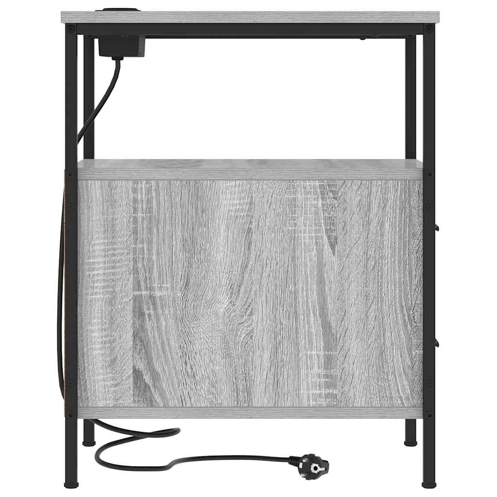 Bedside Cabinet Grey Sonoma 30 x 48 x 61 cm Engineered Wood