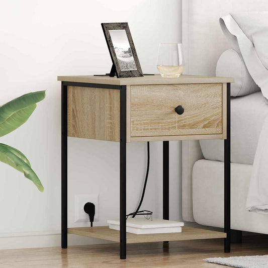 Bedside Cabinet Sonoma Oak 42 x 41 x 56 cm Engineered Wood