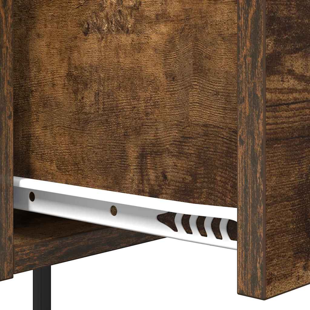 Bedside Cabinet Smoked Oak 42 x 41 x 56 cm Engineered Wood