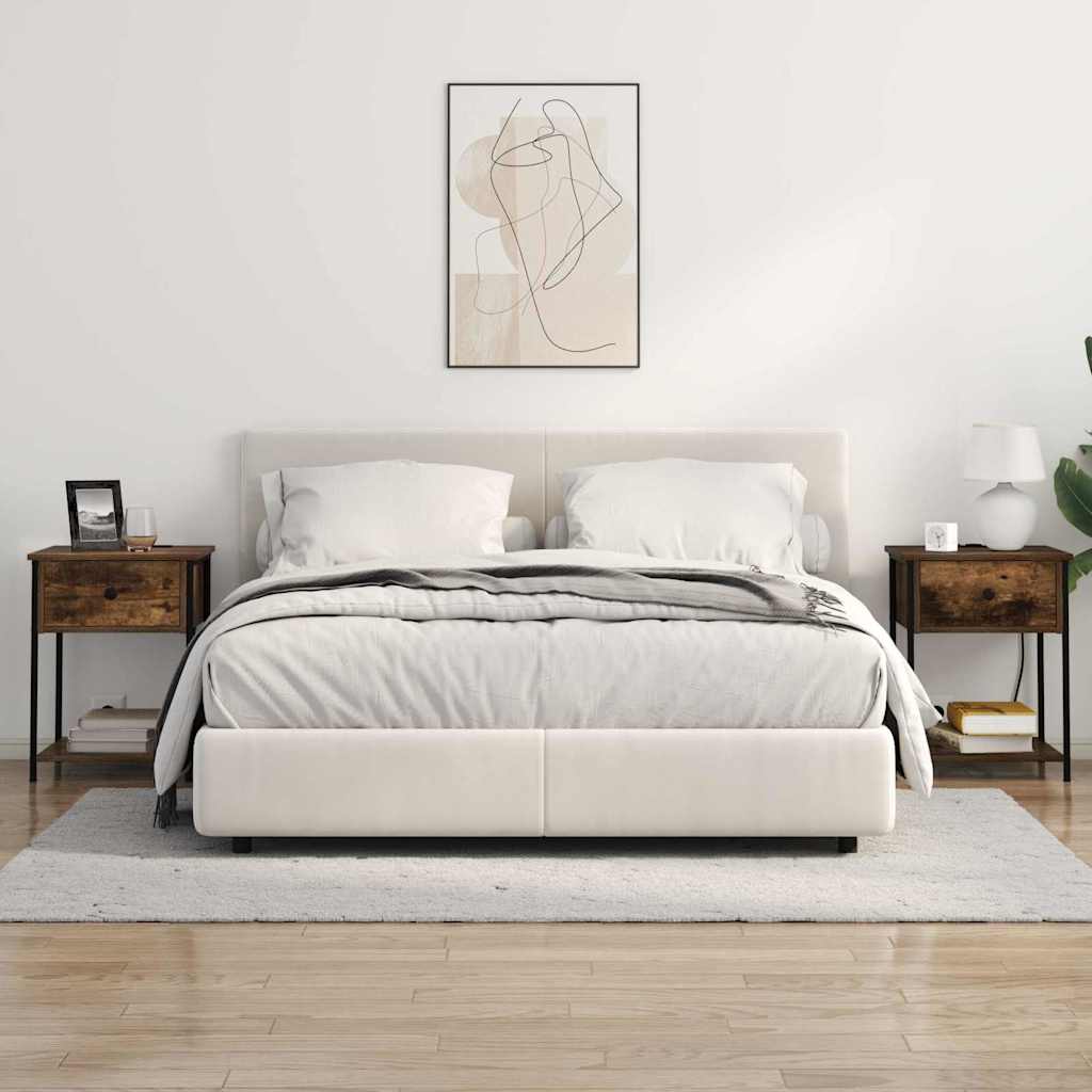 Bedside Cabinet Smoked Oak 42 x 41 x 56 cm Engineered Wood