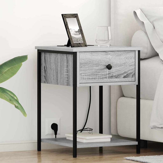 Bedside Cabinet Grey Sonoma 42 x 41 x 56 cm Engineered Wood