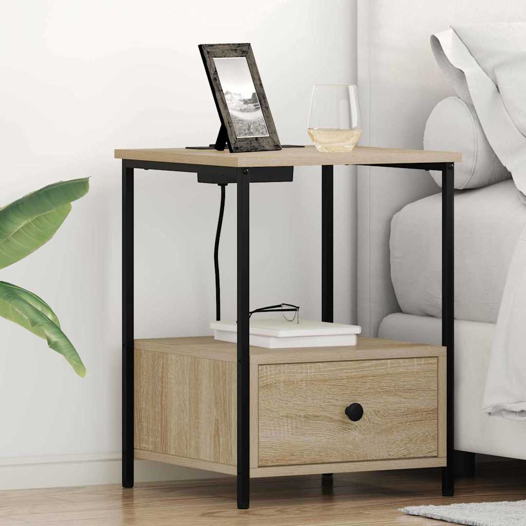 Bedside Cabinet Sonoma Oak 42 x 41 x 56 cm Engineered Wood