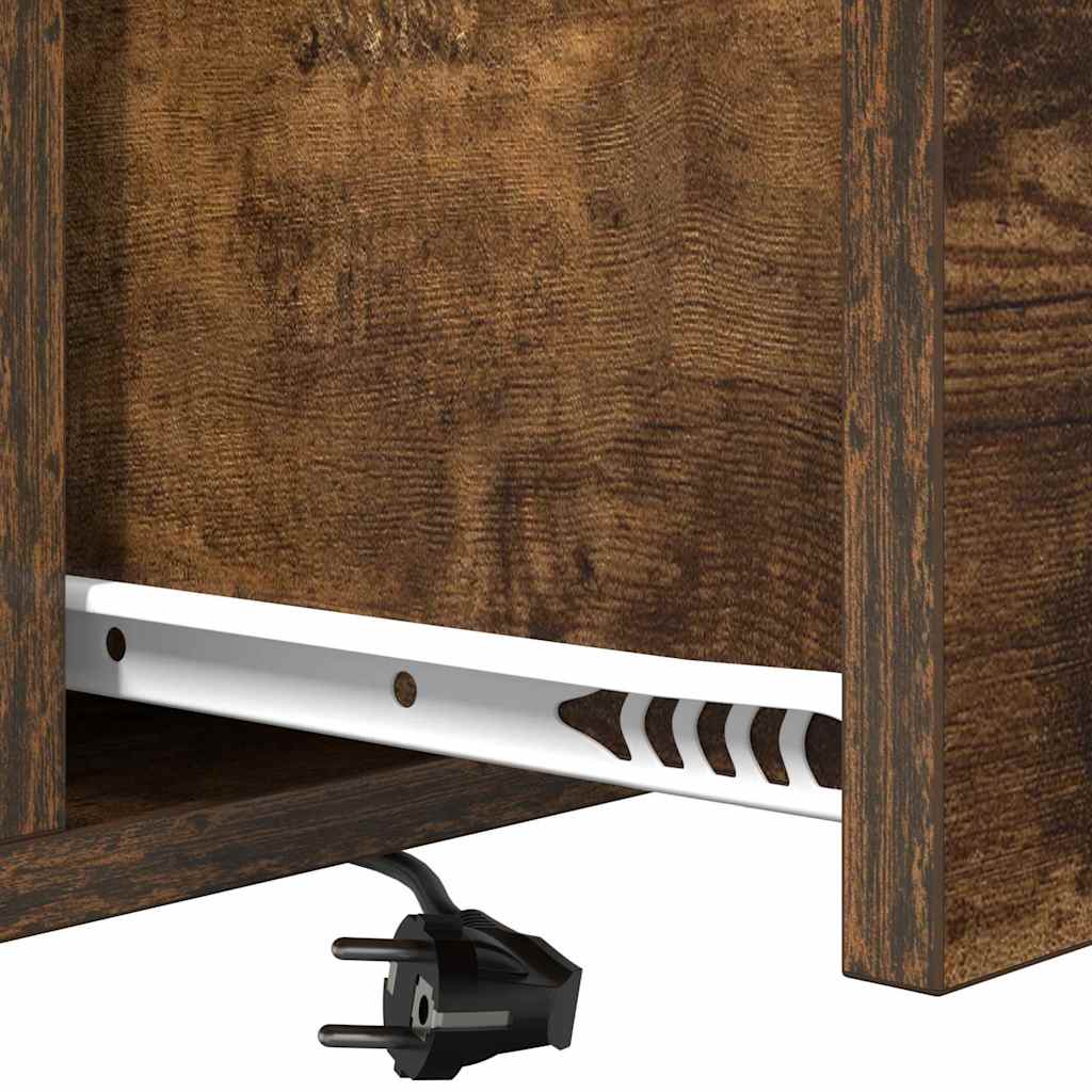 Bedside Cabinet Smoked Oak 42 x 41 x 56 cm Engineered Wood