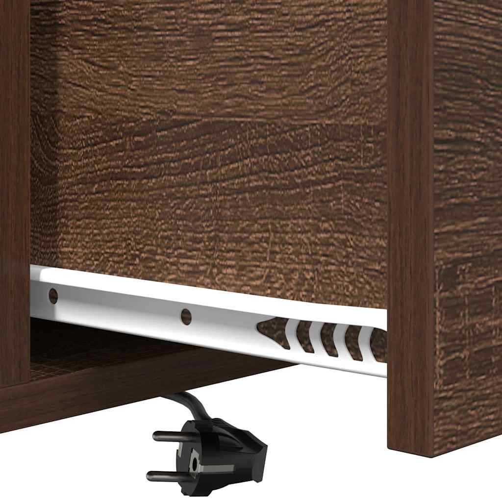 Bedside Cabinet Brown Oak 42 x 41 x 56 cm Engineered Wood