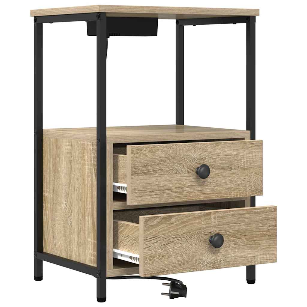 Bedside Cabinet Sonoma Oak 40 x 31 x 60 cm Engineered Wood