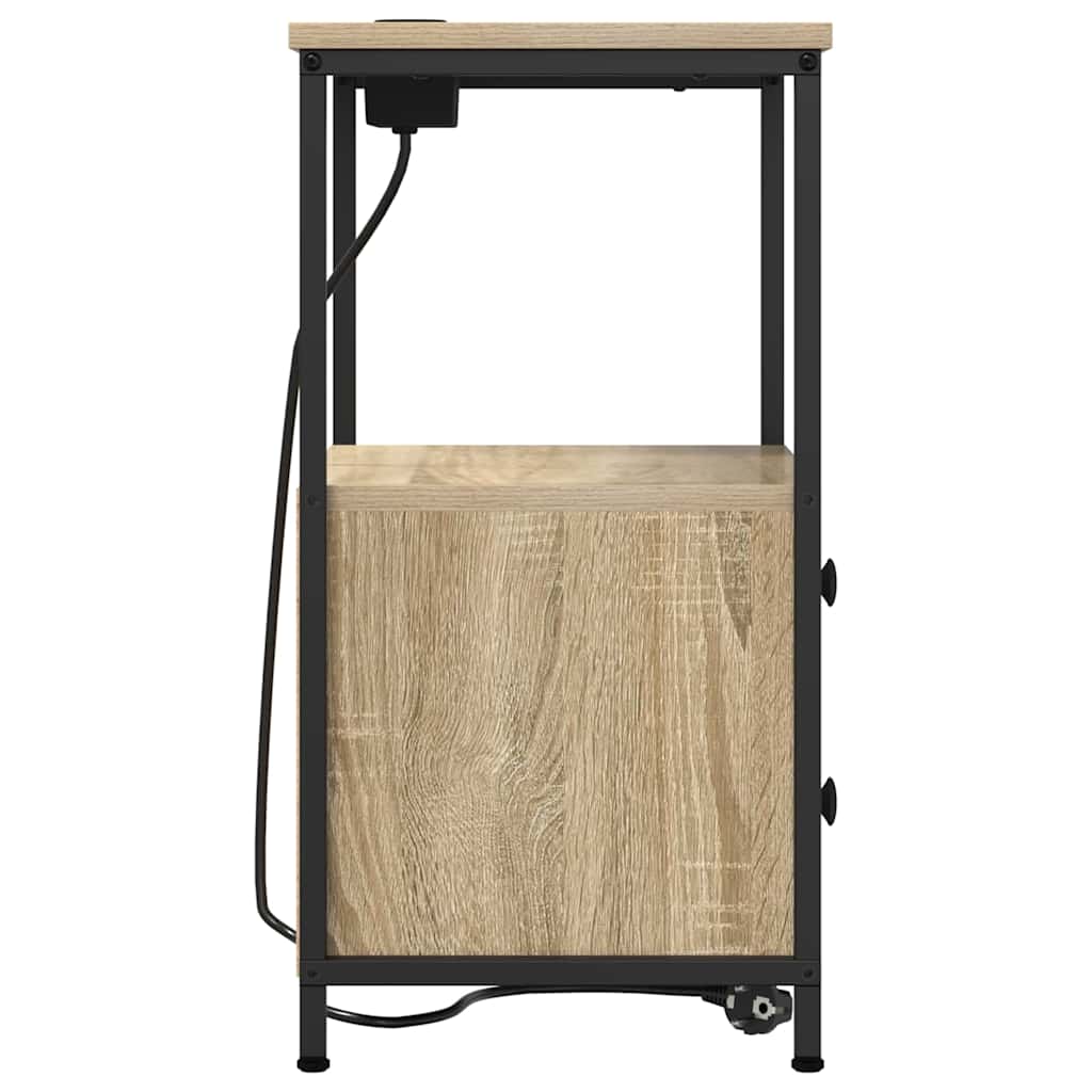 Bedside Cabinet Sonoma Oak 40 x 31 x 60 cm Engineered Wood