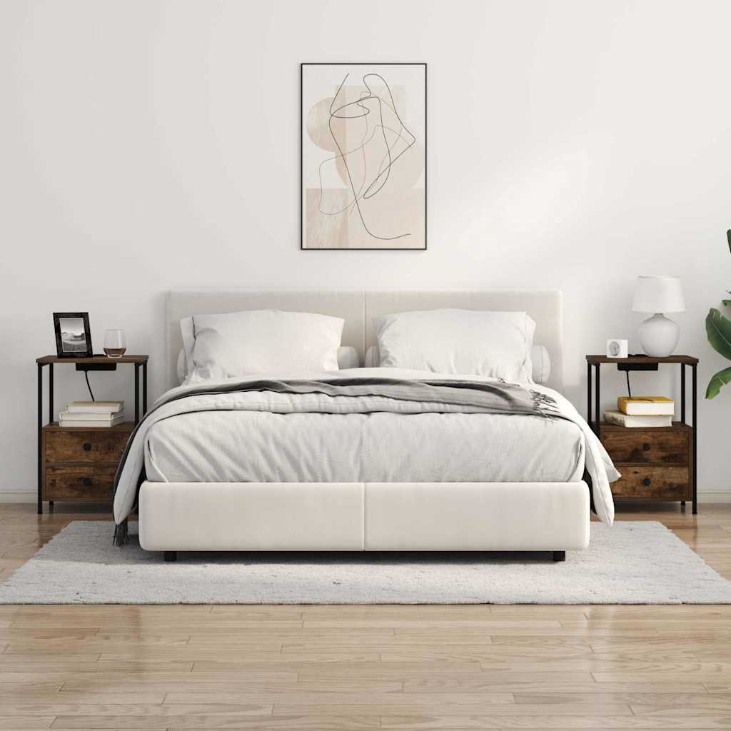 Bedside Cabinet Smoked Oak 40 x 31 x 60 cm Engineered Wood