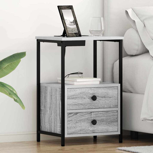 Bedside Cabinet Grey Sonoma 40 x 31 x 60 cm Engineered Wood