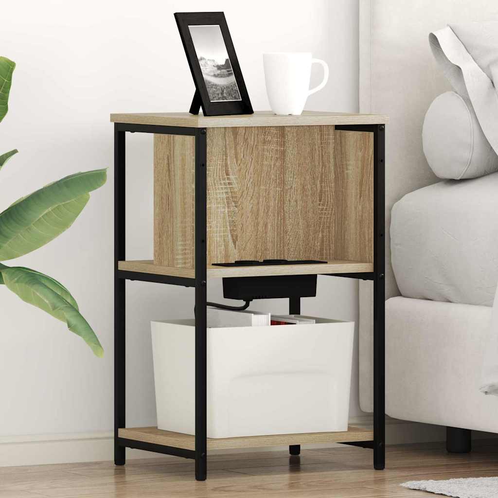Bedside Cabinet Sonoma Oak 38 x 31 x 61 cm Engineered Wood