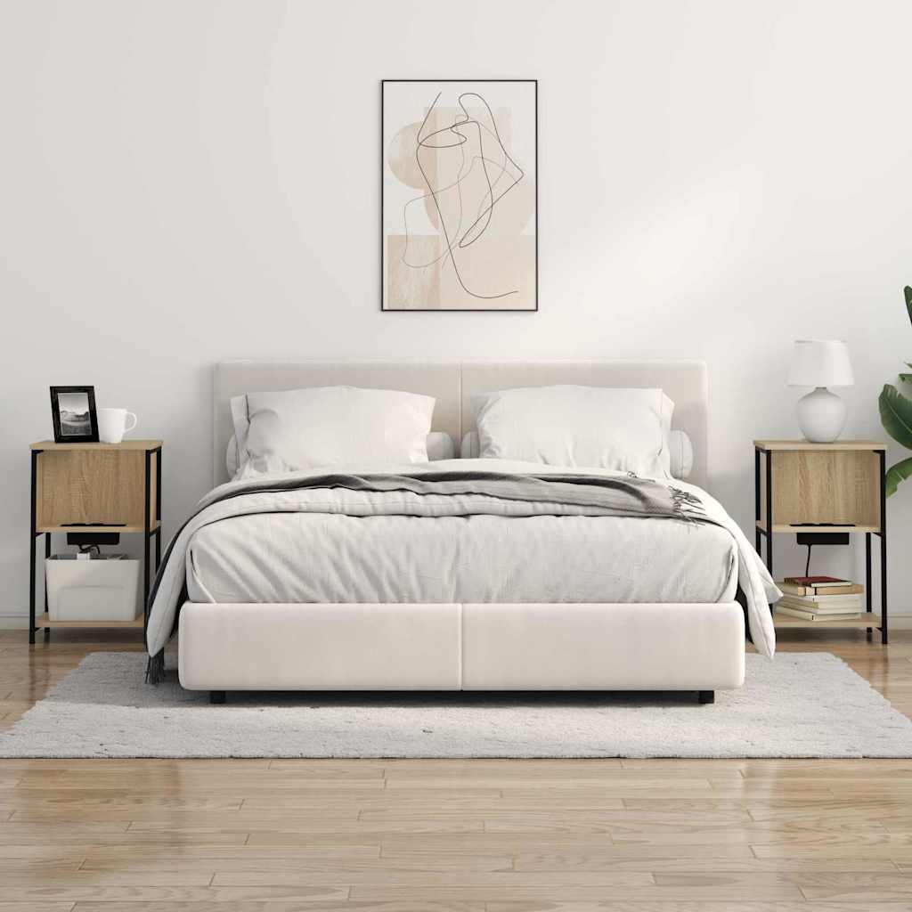 Bedside Cabinet Sonoma Oak 38 x 31 x 61 cm Engineered Wood