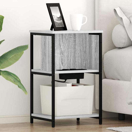 Bedside Cabinet Grey Sonoma 38 x 31 x 61 cm Engineered Wood