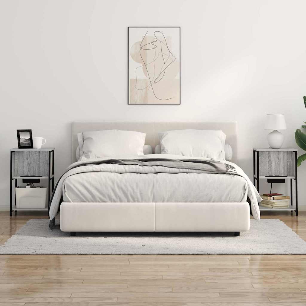 Bedside Cabinet Grey Sonoma 38 x 31 x 61 cm Engineered Wood