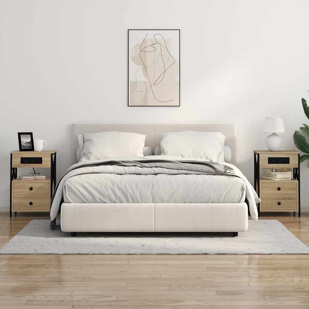 Bedside Cabinet Sonoma Oak 40 x 31 x 60 cm Engineered Wood