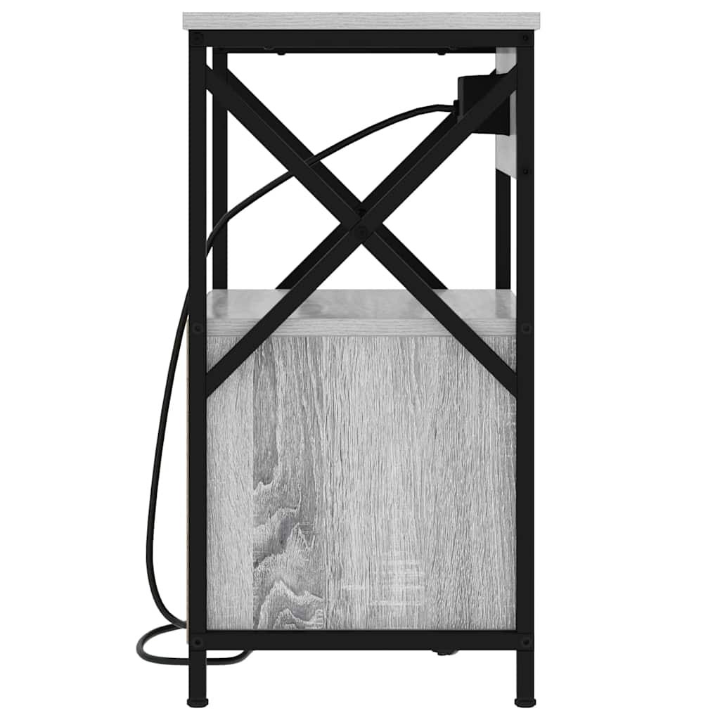 Bedside Cabinet Grey Sonoma 40 x 31 x 60 cm Engineered Wood