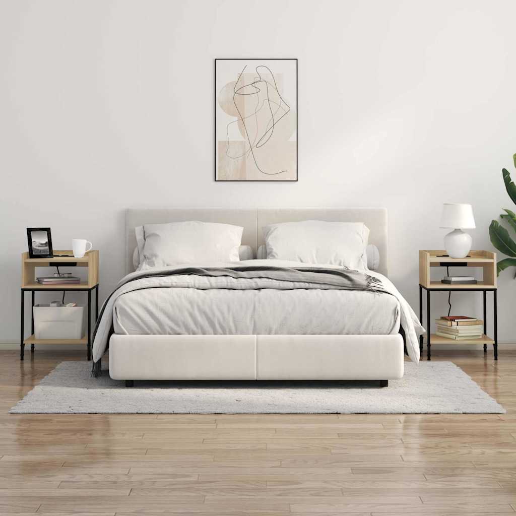 Bedside Cabinet Sonoma Oak 40 x 40 x 61 cm Engineered Wood