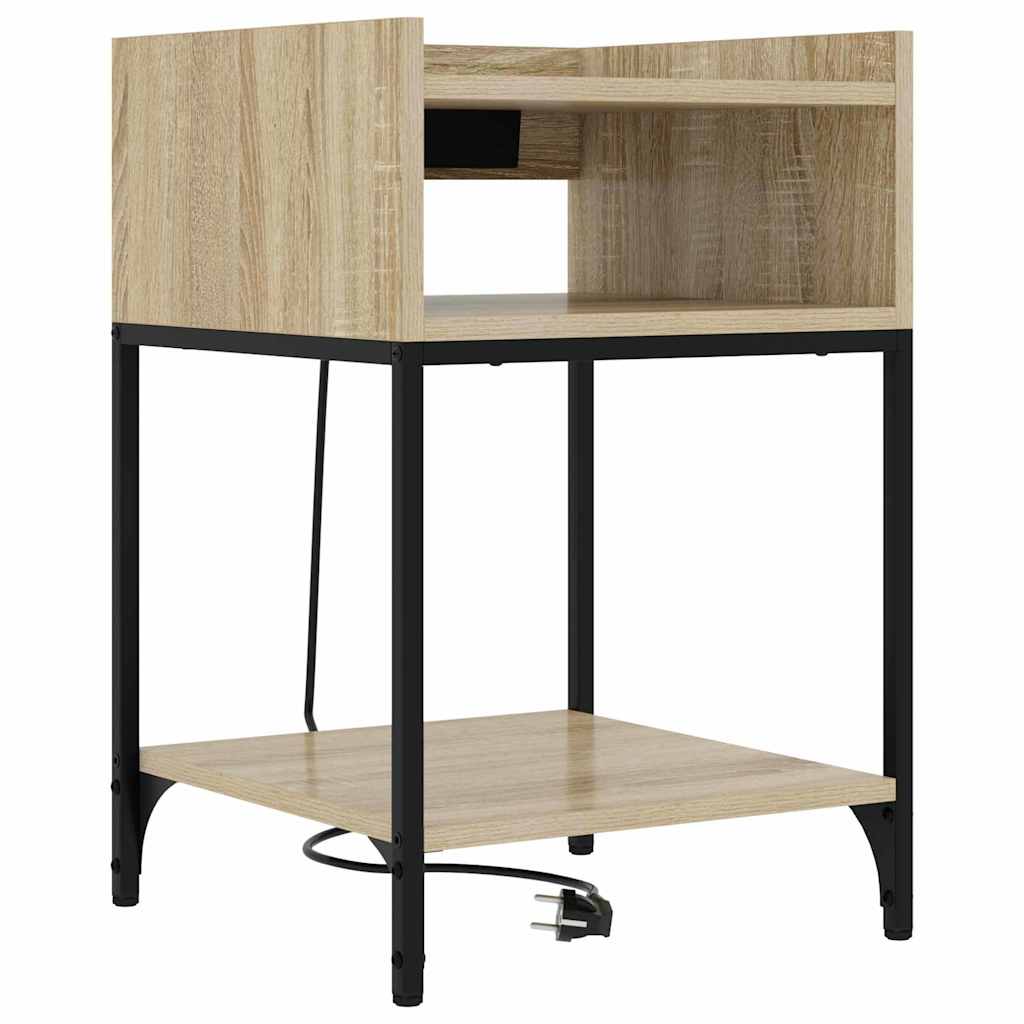 Bedside Cabinet Sonoma Oak 40 x 40 x 61 cm Engineered Wood
