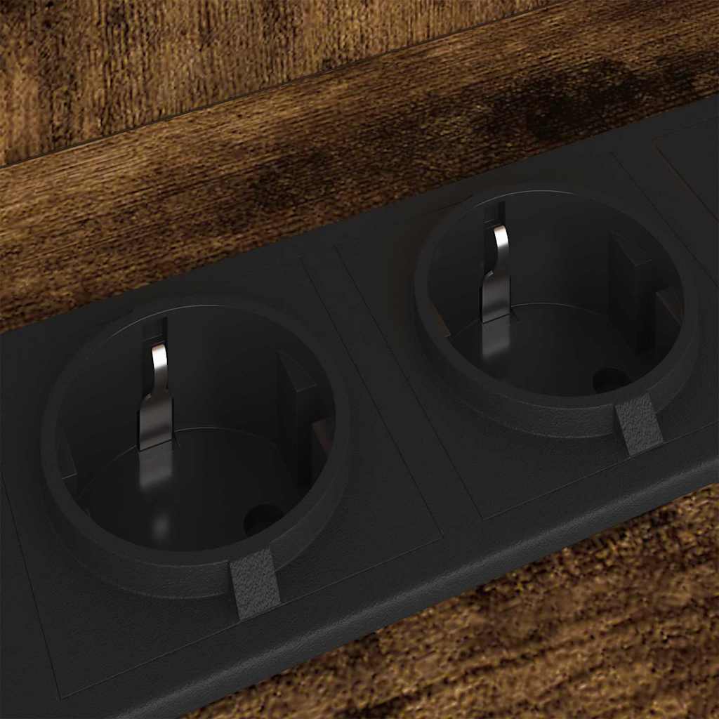 Bedside Cabinet Smoked Oak 40 x 40 x 61 cm Engineered Wood