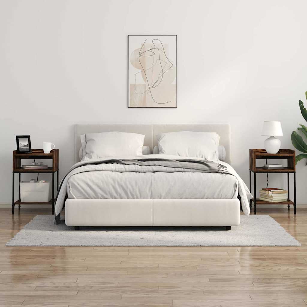 Bedside Cabinet Smoked Oak 40 x 40 x 61 cm Engineered Wood