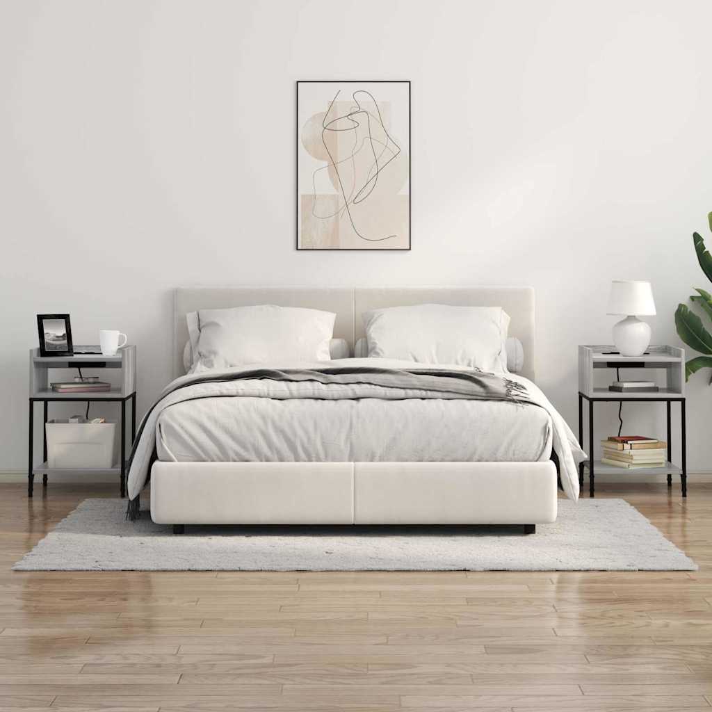 Bedside Cabinet Grey Sonoma 40 x 40 x 61 cm Engineered Wood