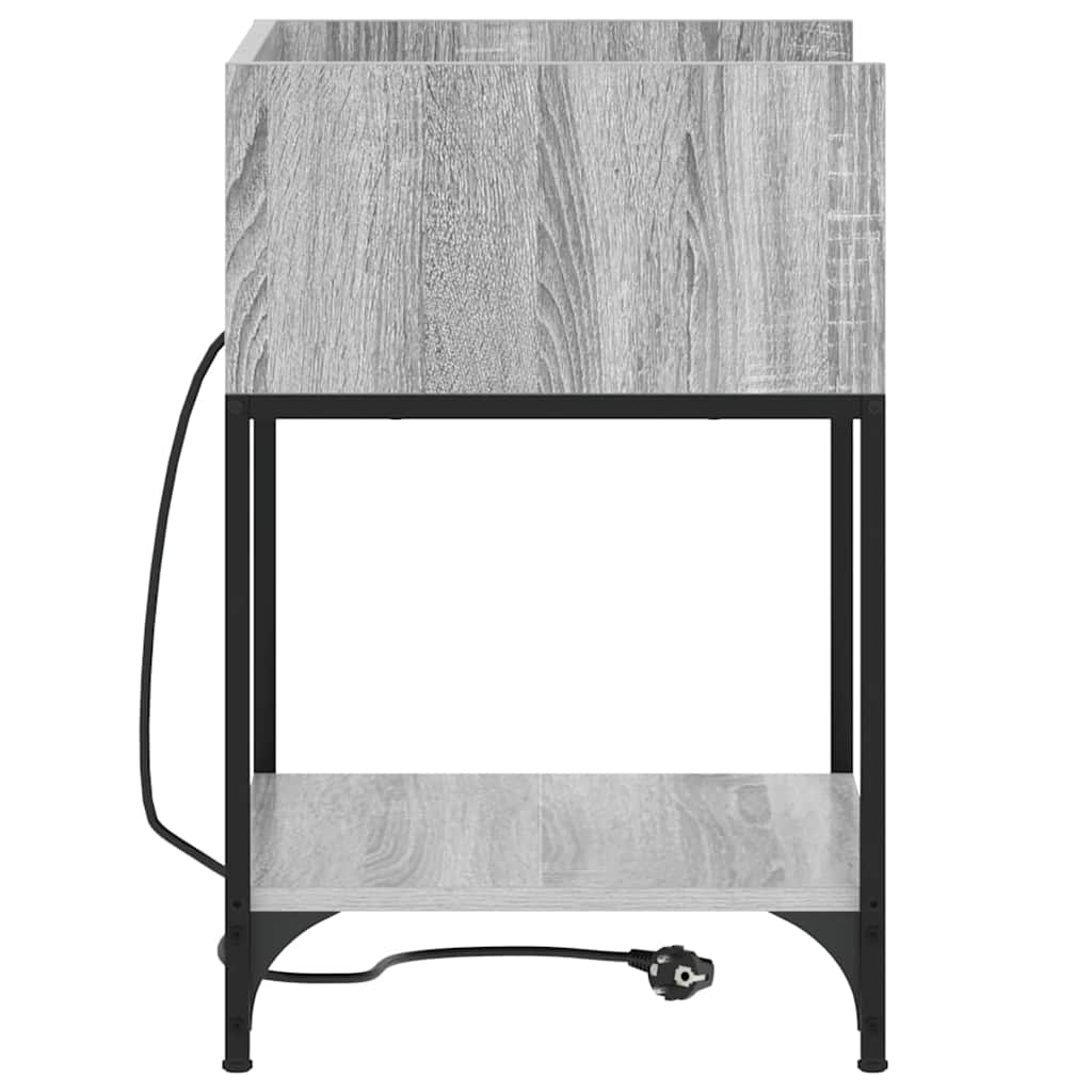 Bedside Cabinet Grey Sonoma 40 x 40 x 61 cm Engineered Wood