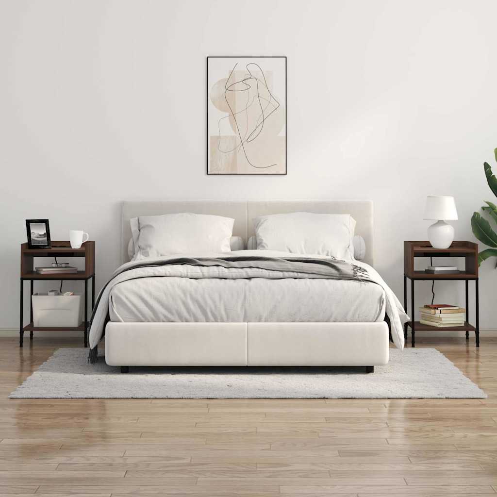 Bedside Cabinet Brown Oak 40 x 40 x 61 cm Engineered Wood