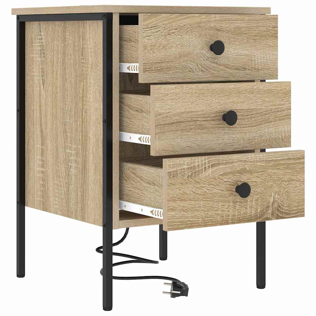 Bedside Cabinet Sonoma Oak 42 x 41 x 61 cm Engineered Wood