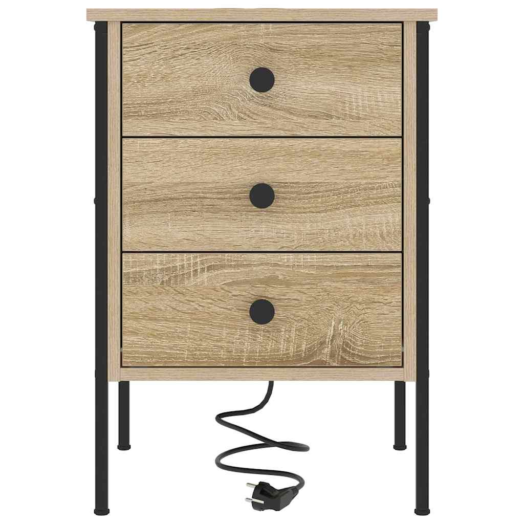 Bedside Cabinet Sonoma Oak 42 x 41 x 61 cm Engineered Wood