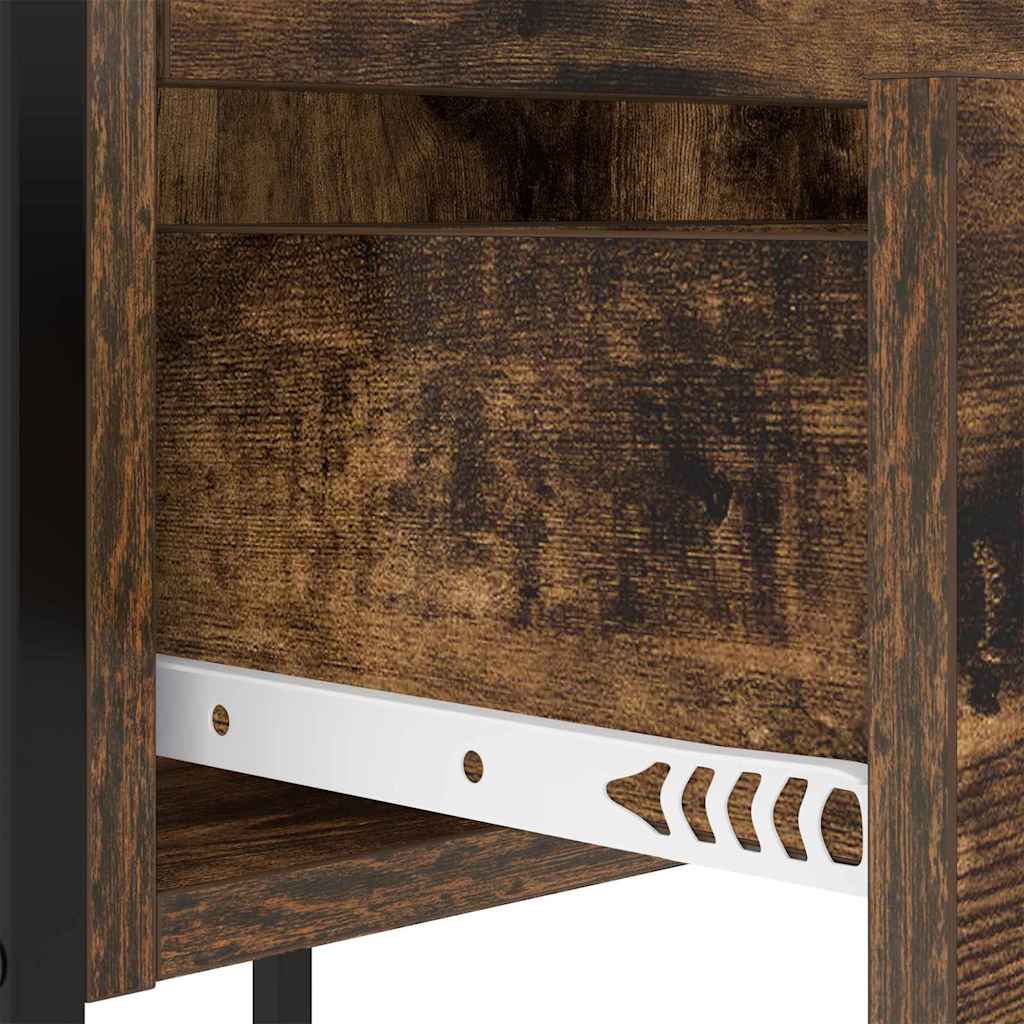 Bedside Cabinet Smoked Oak 42 x 41 x 61 cm Engineered Wood