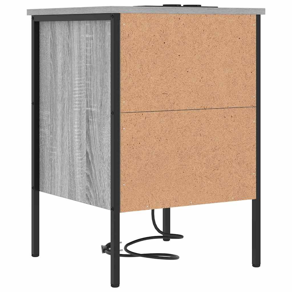 Bedside Cabinet Grey Sonoma 42 x 41 x 61 cm Engineered Wood