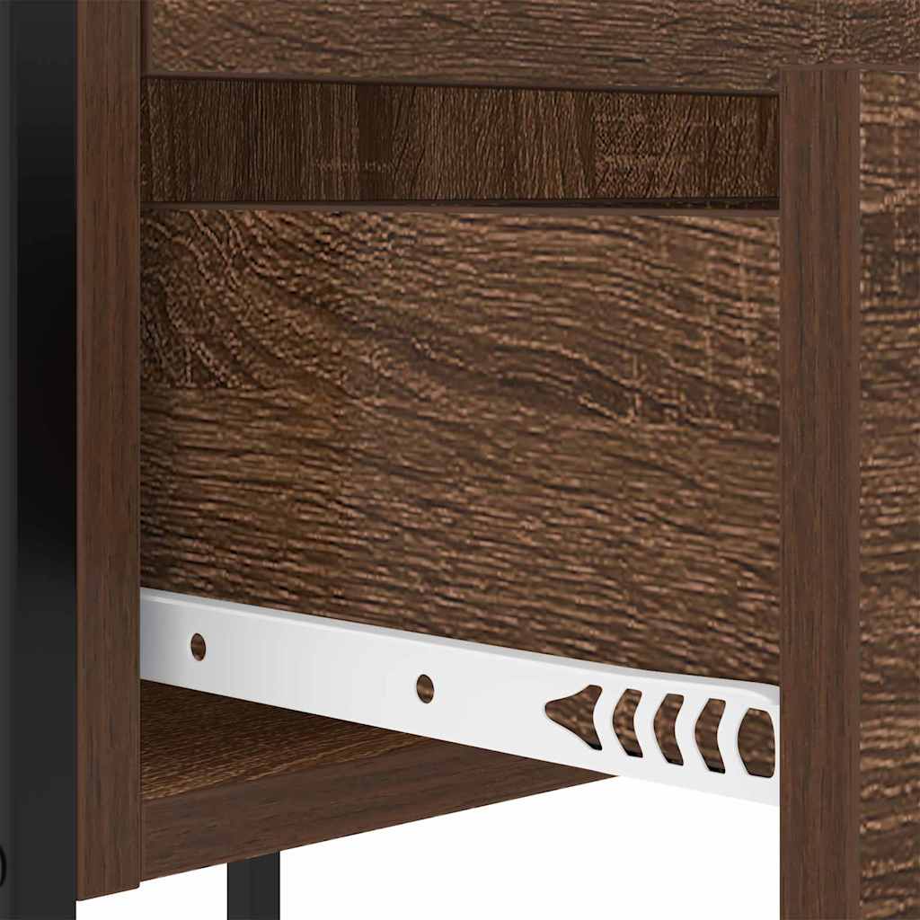 Bedside Cabinet Brown Oak 42 x 41 x 61 cm Engineered Wood