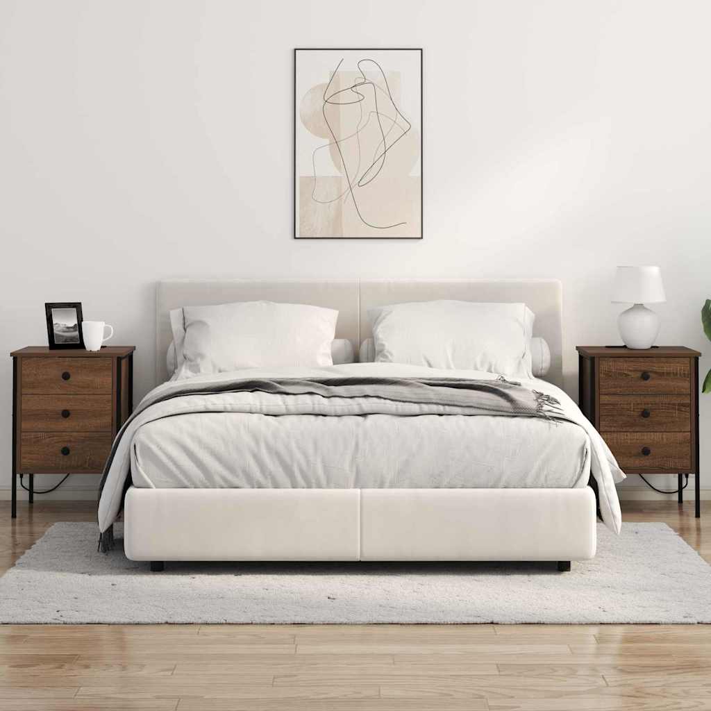 Bedside Cabinet Brown Oak 42 x 41 x 61 cm Engineered Wood